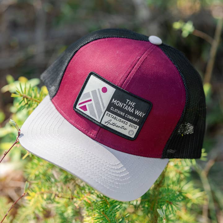The Montana Way Snapback in Maroon/Silver/Black for wholesale by The Montana Way