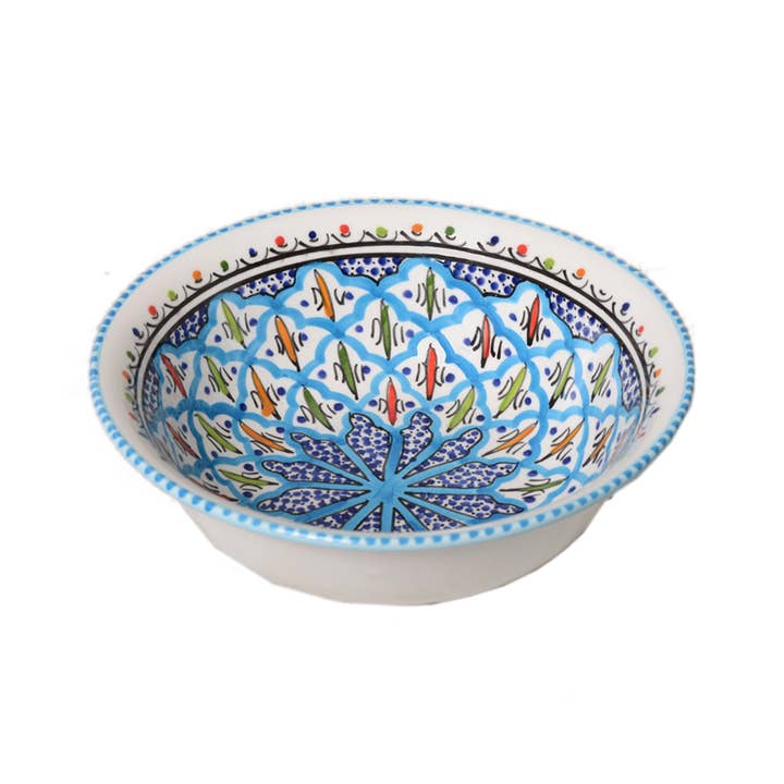 Sobremesa - Wholesale Bowl - 10" Hand Painted Rosette Medium Deep Bowl, Dinnerware1