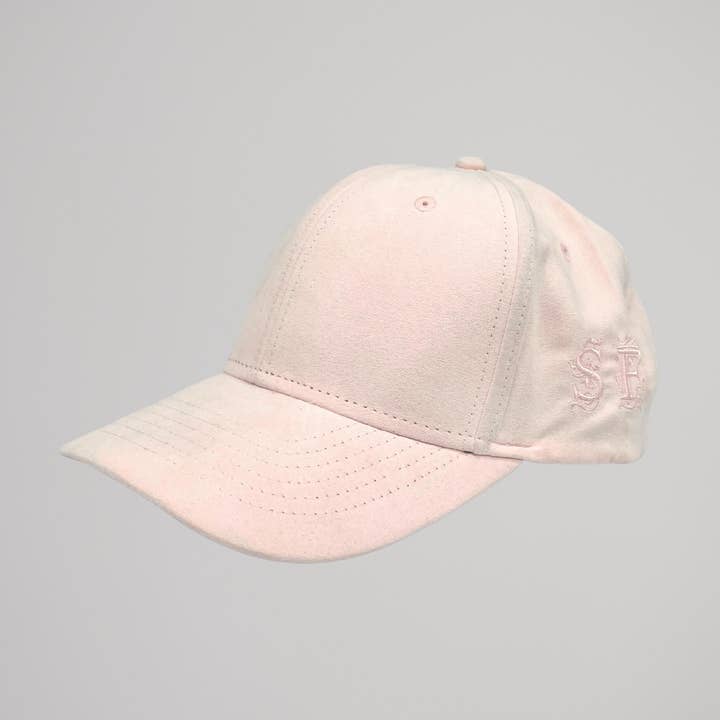 Bonnet en daim rose pour la vente par Stefano Ferrami Studio