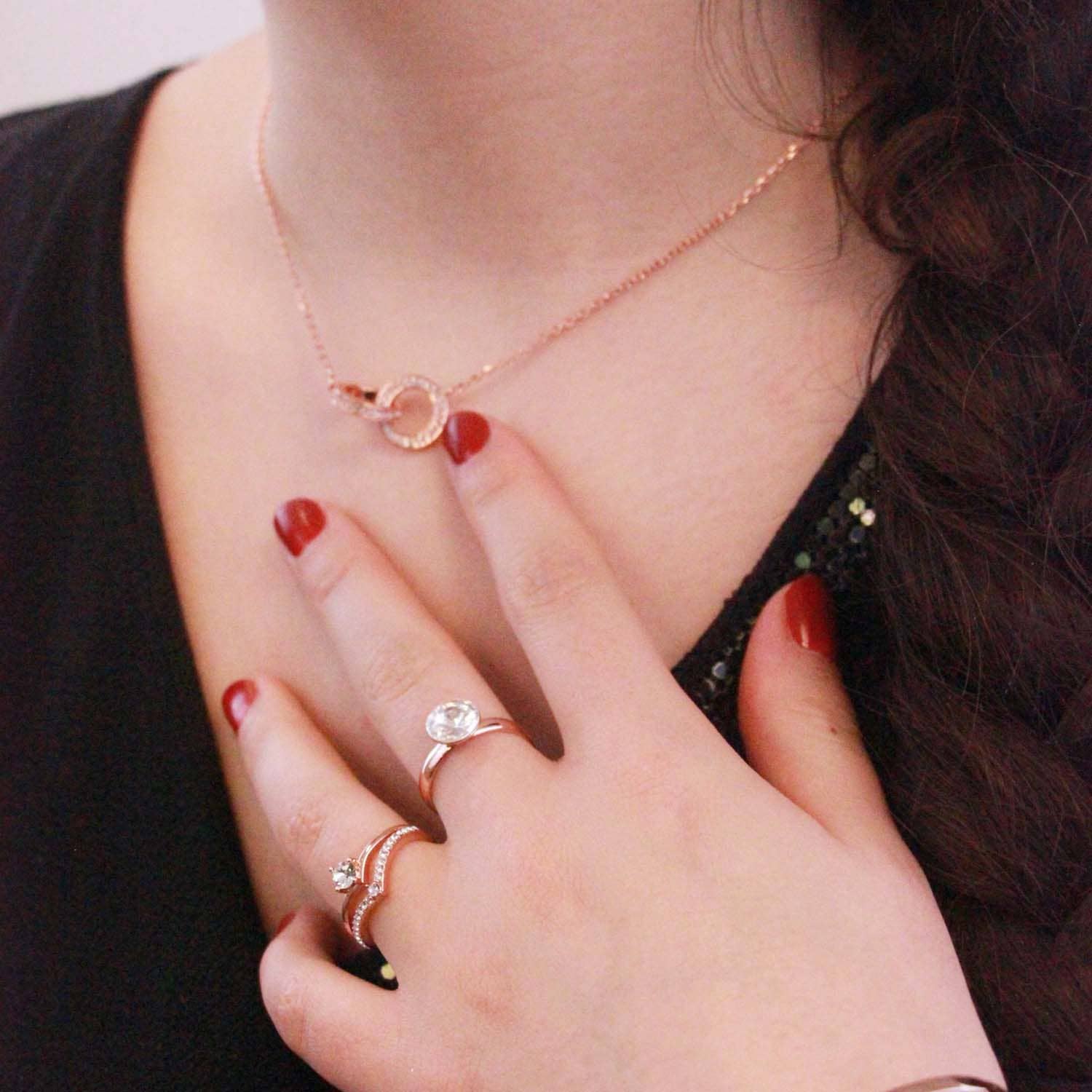 CARALI / MYC Paris - Wholesale Verlovingsring - Acacia Ring - Roségoud en Kristal5