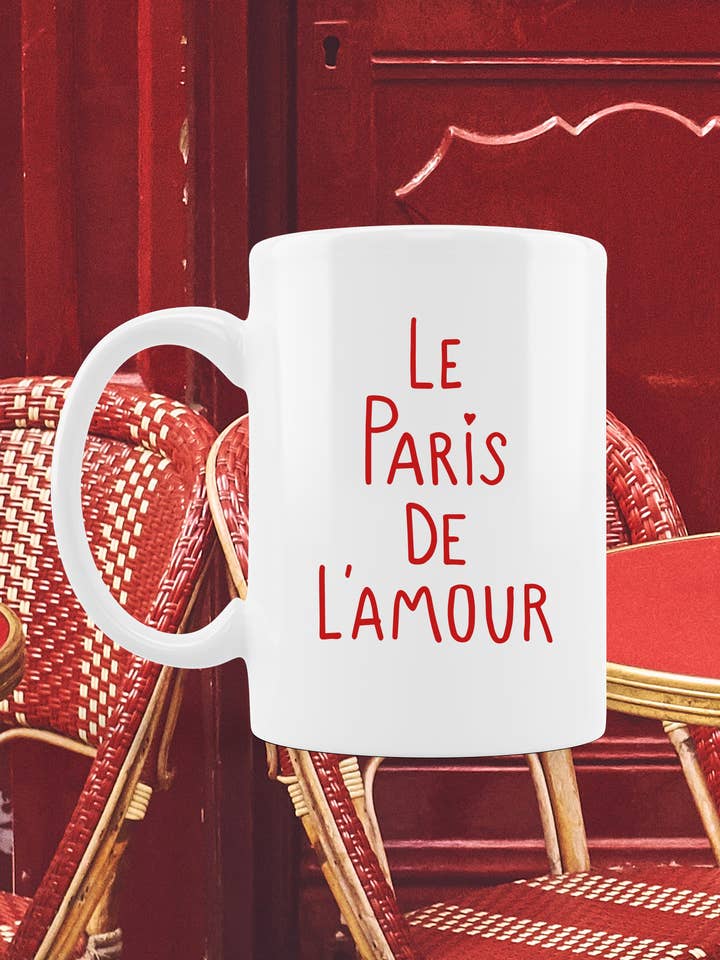 Paris love mug for wholesale by Un baiser français s'il vous plaît