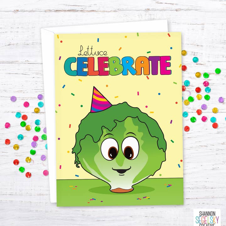 Lettuce Celebrate Card for wholesale by Shannon Segelsky Creative