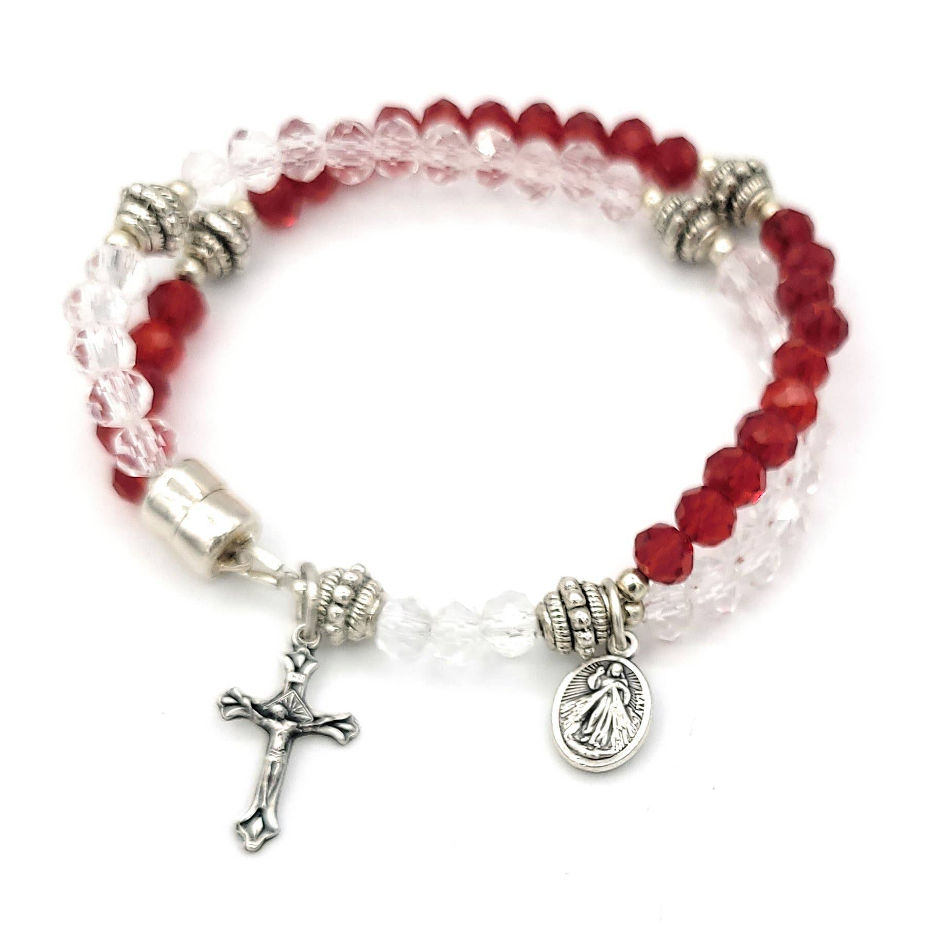 MG Rosary - Wholesale Prayer Beads Bracelet - Divine Mercy Wrist Rosary