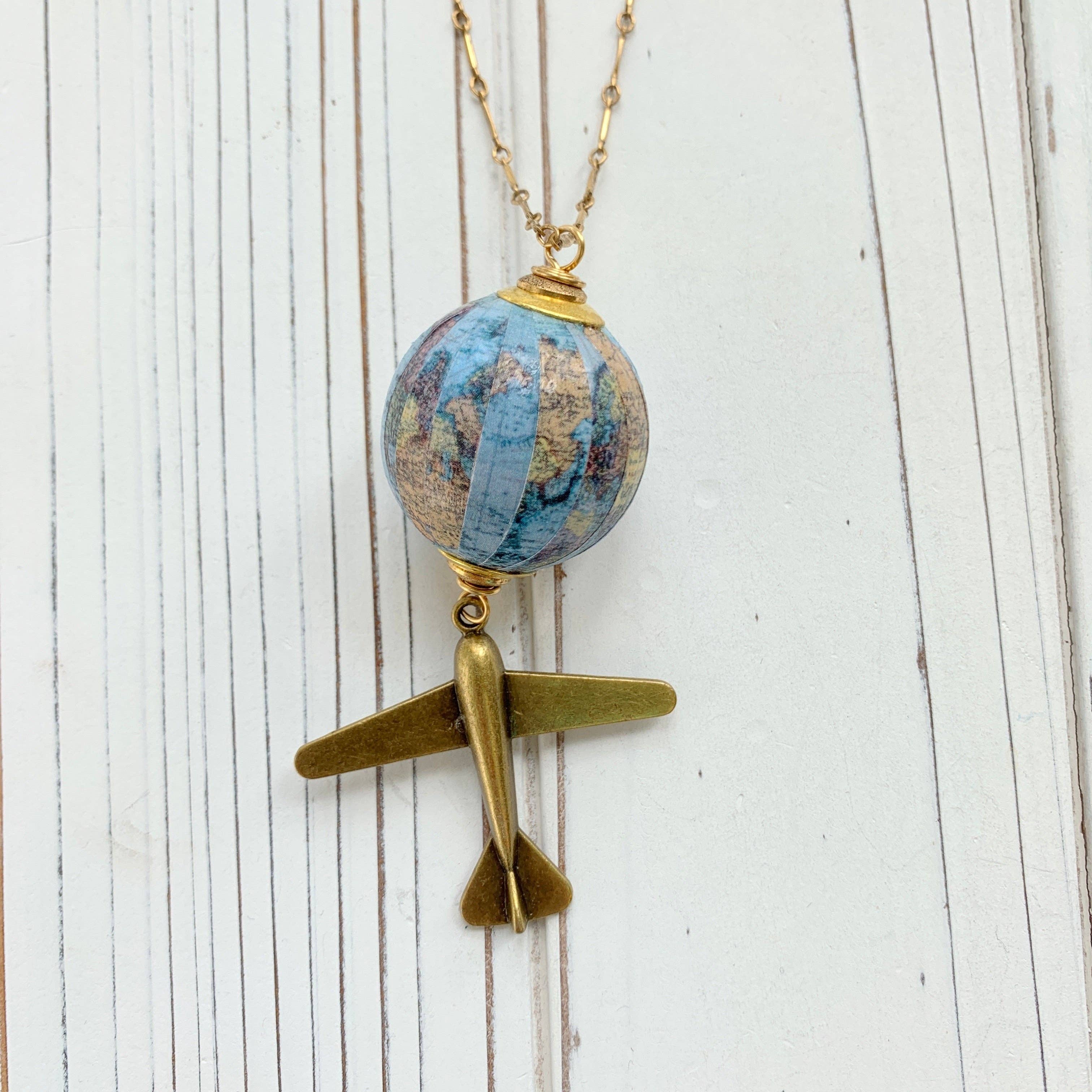 Lenora Dame - Wholesale Pendant/Charm Necklace - Wanderlust Plane Pendant Necklace4