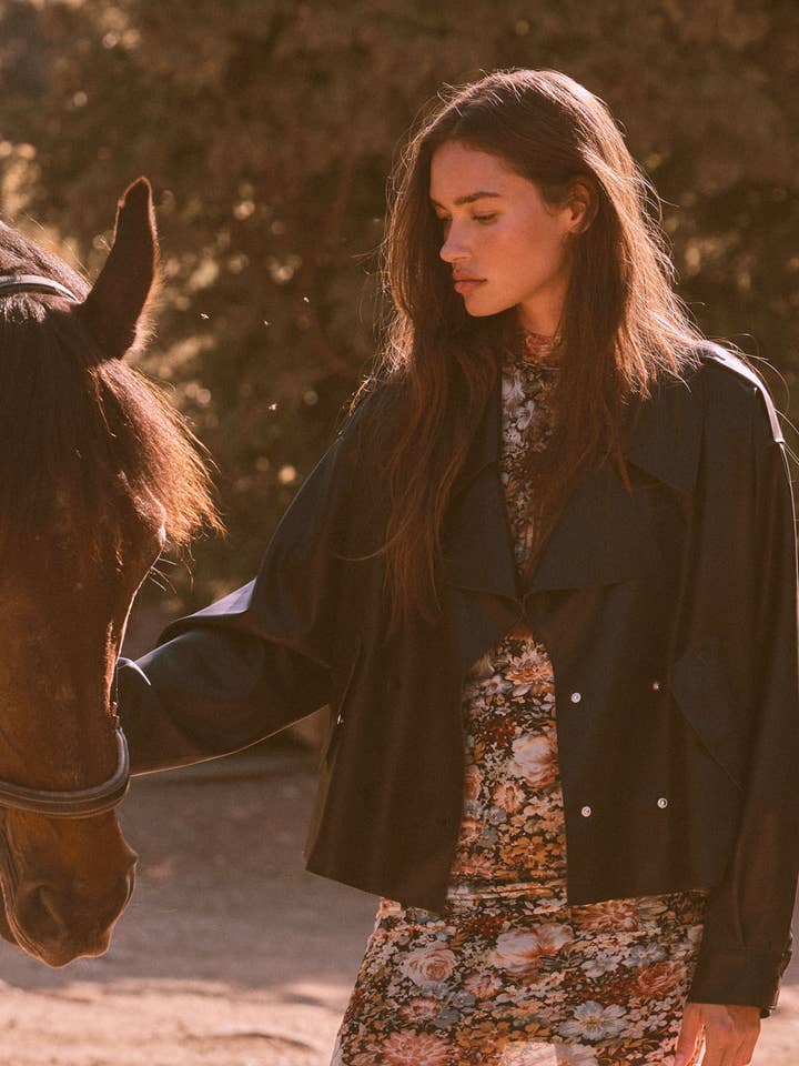 Faux Leather Double-Breasted Motorcycle Jacket for wholesale by Promesa USA