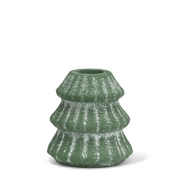 Abbott - Wholesale Candle Holder - Snowy Evergreen Tree Taper Holder2