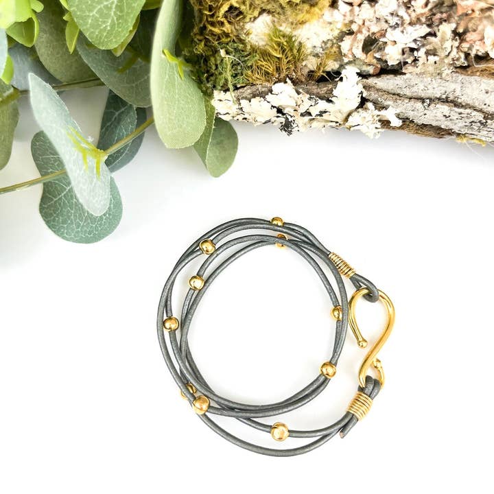 InspireDesigns - Wholesale Jewelry Set - Double Leather Hook Wrap11