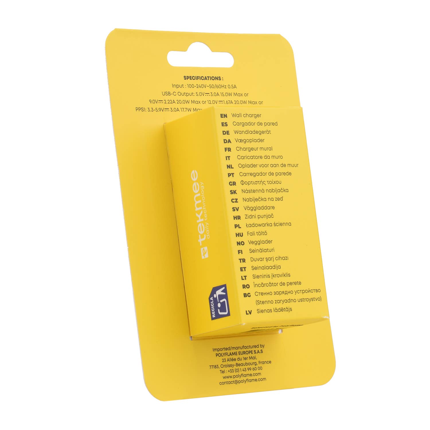 Tekmee – Engroshandel Små/håndholdte apparater – 20W TYPE C HURTIG OPLADNING AC OPLADER2