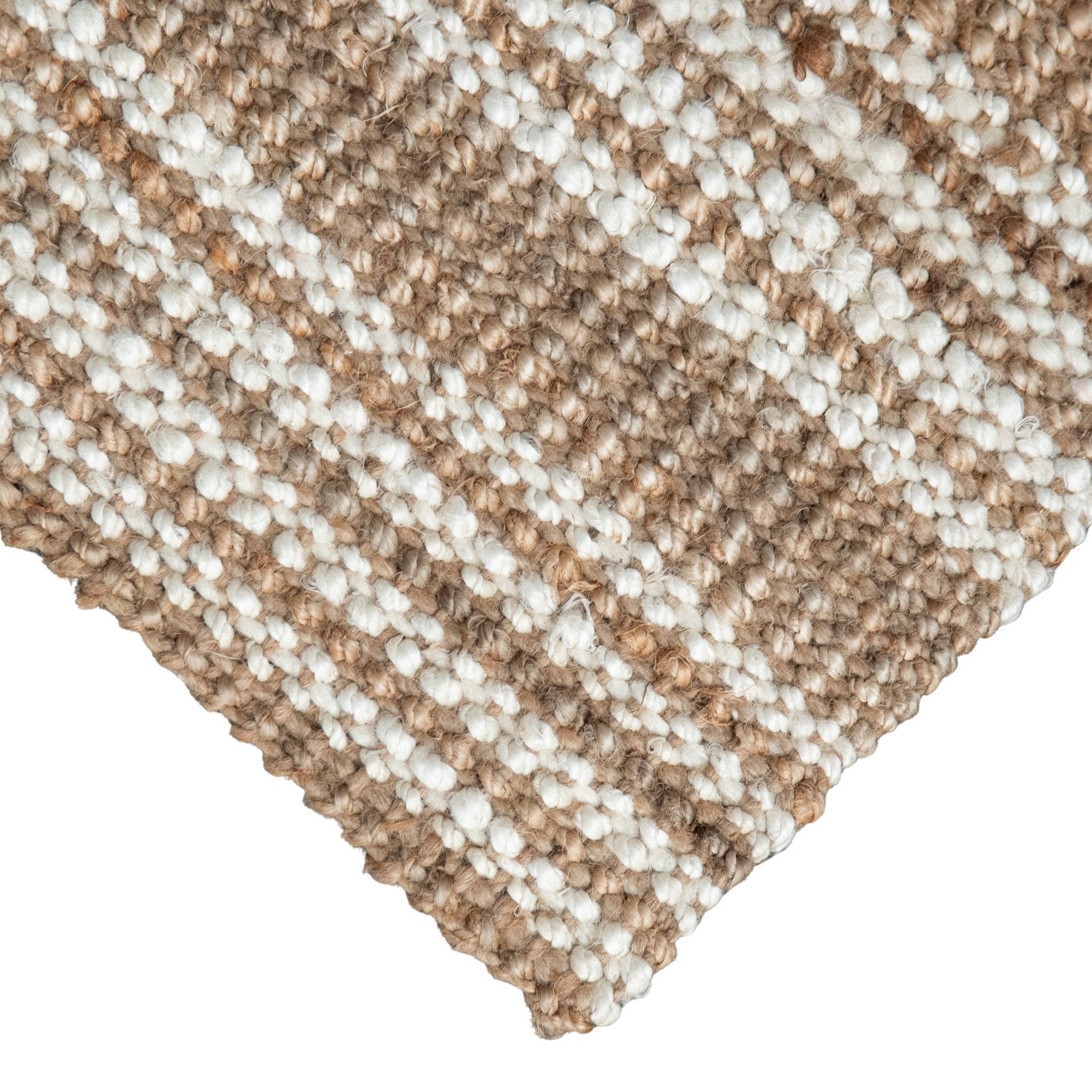 North Avalon - Wholesale Area Rug - Osbourne | Stripe Chunky Jute Bouclé Rug9