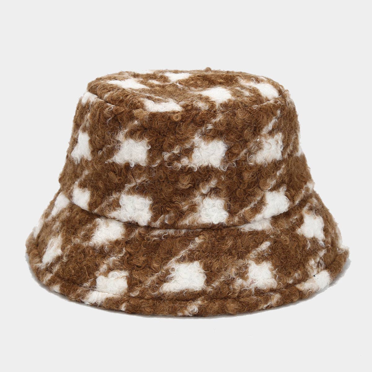 Dipped Shop - Wholesale Bucket Hat - Women's - Vintage Fuzzy Plush Thick Warm Bucket Hat DP25G7439