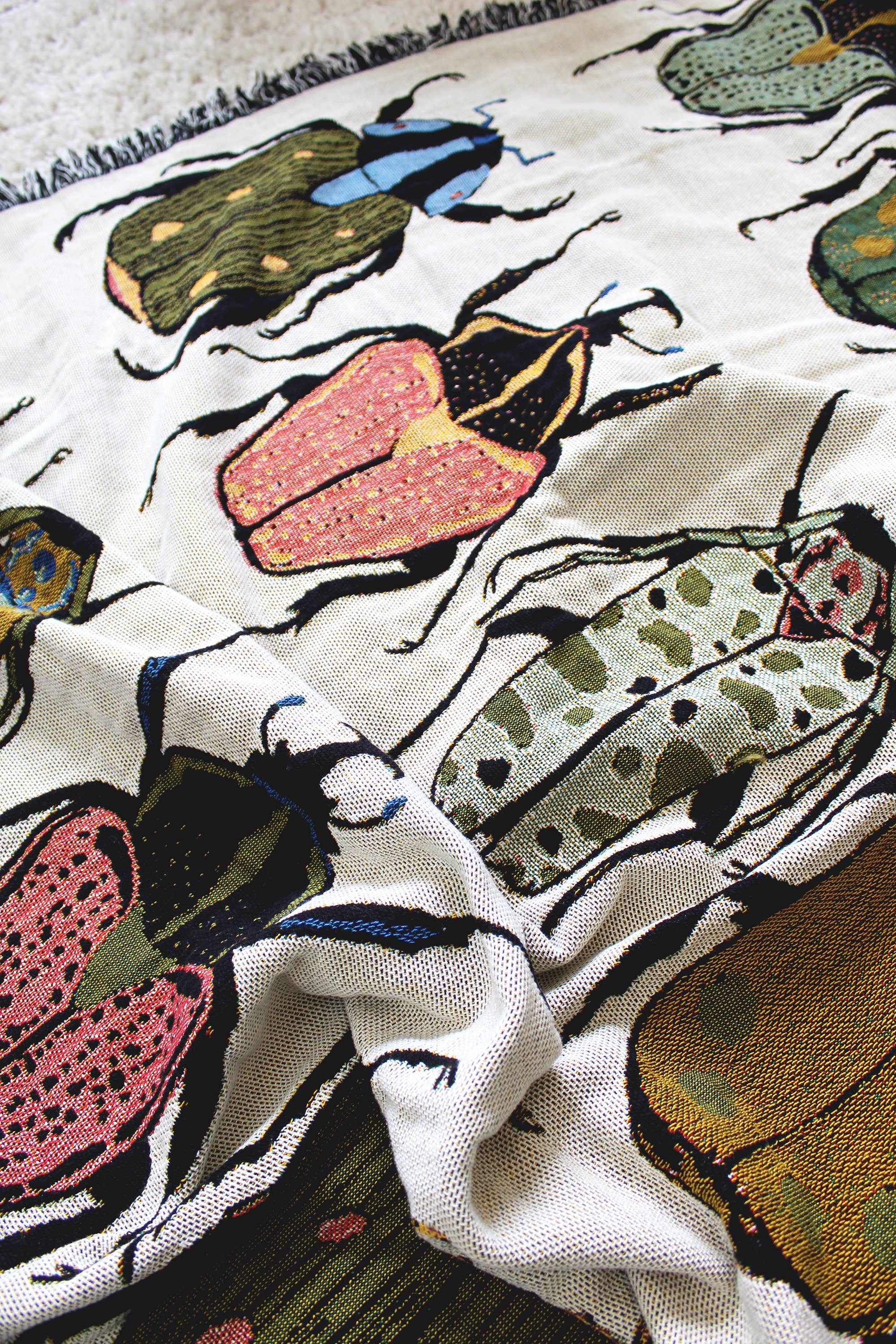 Calhoun & Co. - Wholesale Throw Blanket - Beetle Party Tapestry Blanket3