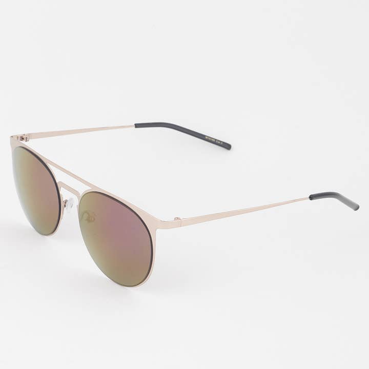 MÉLANGER Lunettes de soleil aviateur rondes réfléchissantes en vente sur Faire4