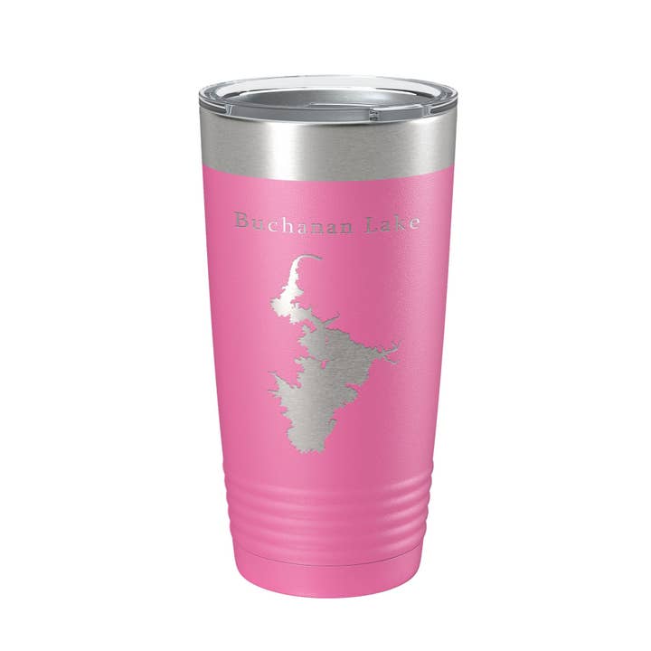 CarveBright - Wholesale Insulated Mug/Tumbler - Buchanan Lake Map Tumbler Travel Mug Insulated Laser Engraved Coffee Cup Texas 20 oz8