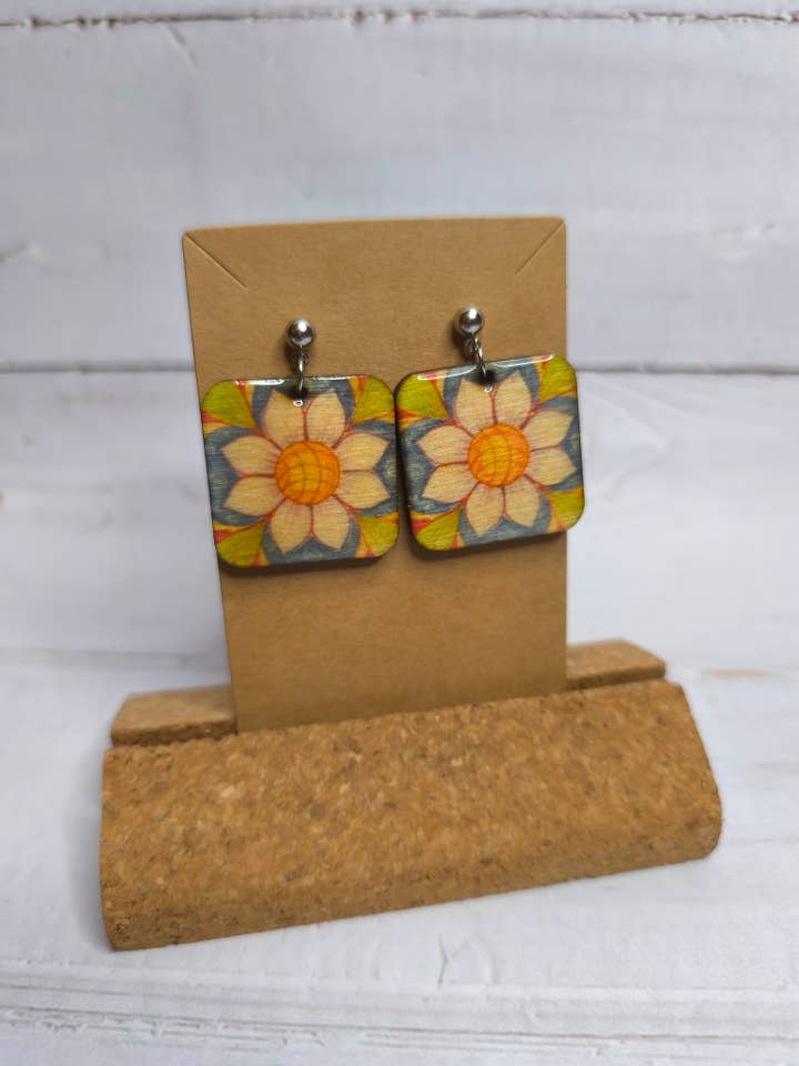 Linea Wood earrings for wholesale by fimminà sicily boutique