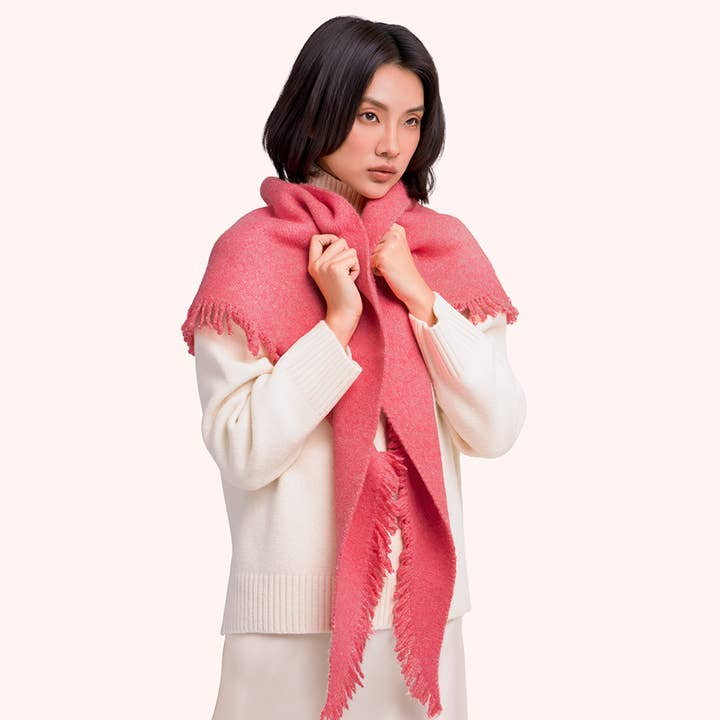 *Pre-Order AW26* Emily Scarf in Coral for wholesale by Powder Design inc - US
