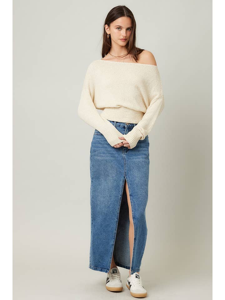 ILLA ILLA - Wholesale Knit Sweater - Women's - Knit Off Shoulder Sweater9