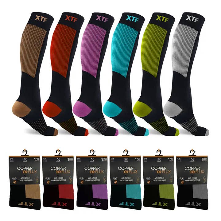 The American Gift Company (TAGCO) - Wholesale Socks - Unisex - KNEE-HIGH COMPRESSION SOCKS - ASSORTED DESIGNS