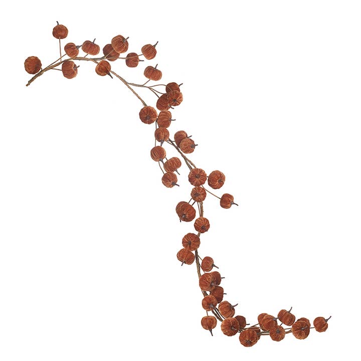VELVET PUMPKIN GARLAND for wholesale by Heaven Sends