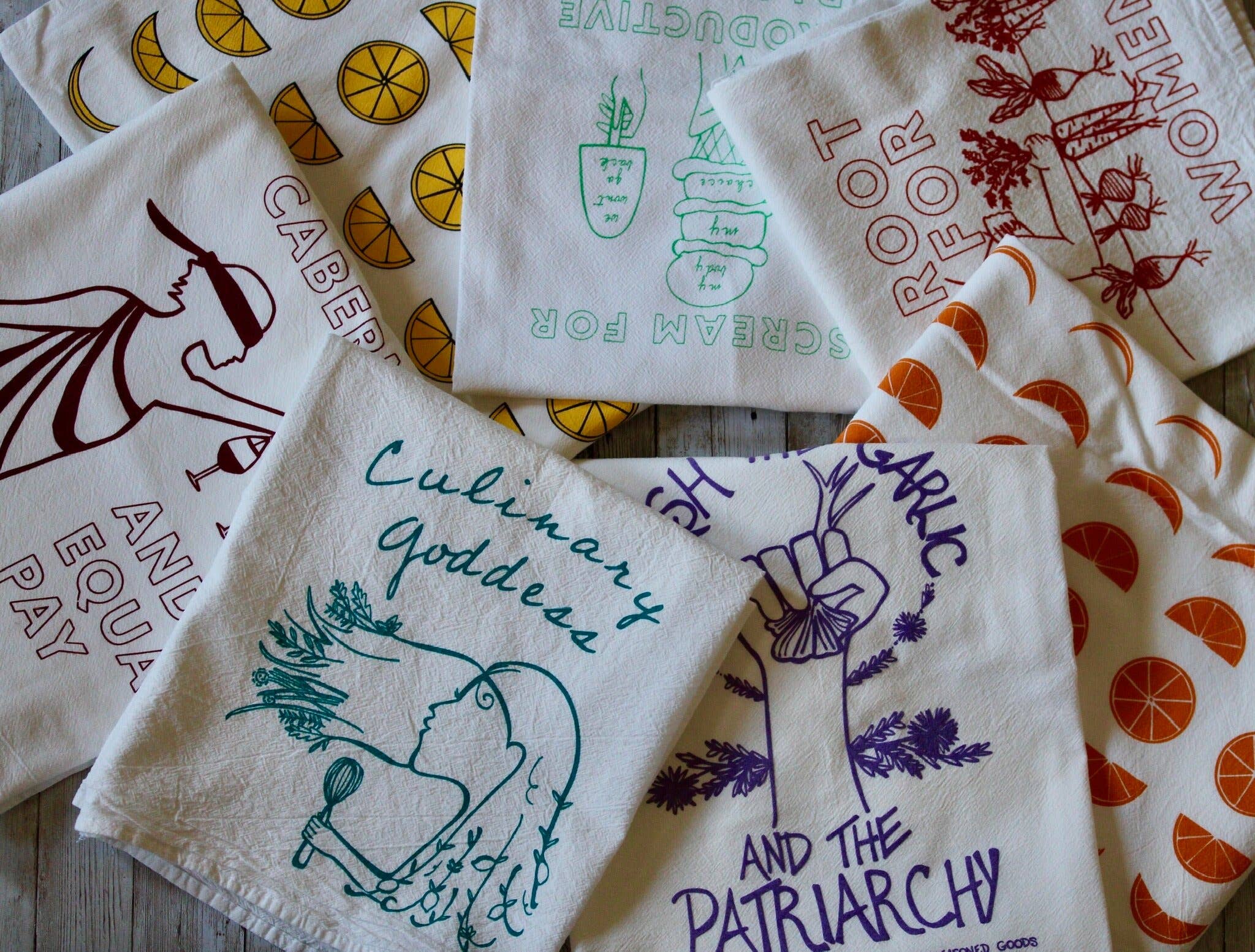 Overseasoned - Wholesale Tea Towel - Cabernet and Equal Pay Tea Towel - mother's day gift1