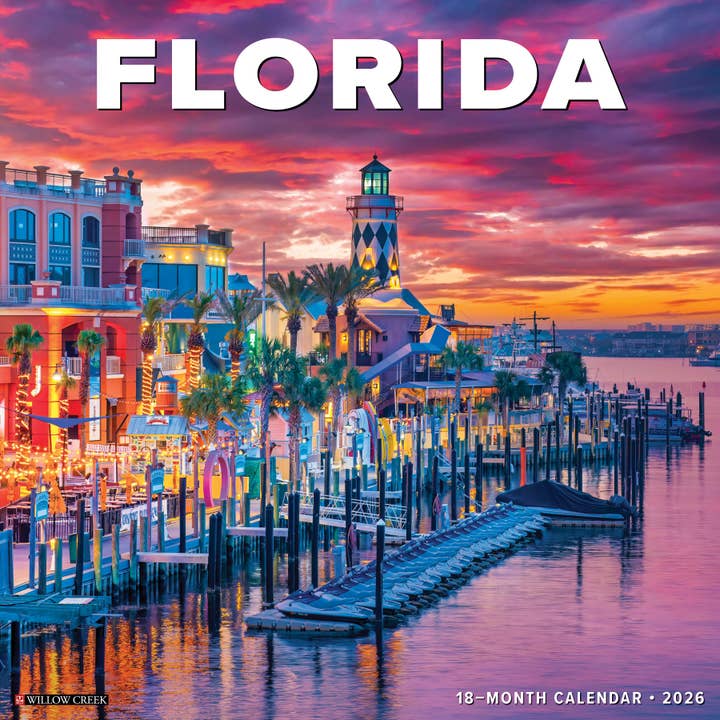 Florida 2026 Wall Calendar for wholesale by Willow Creek Press & Gifts