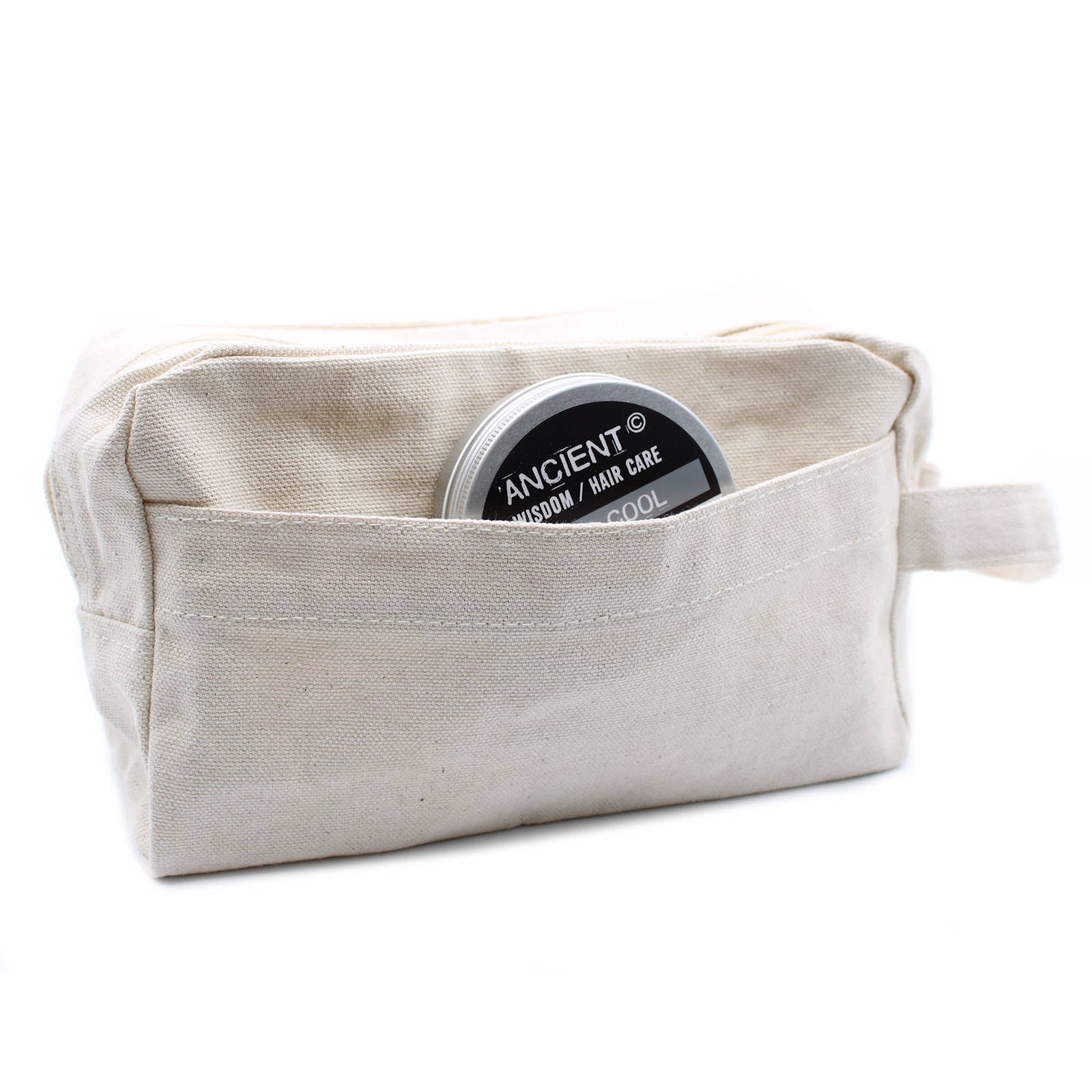 AWGifts Europe - Wholesale Toiletry Bag - Unisex - Pack of 6 Natural Cotton Toiletry Bags 10 oz - Classic Squar1