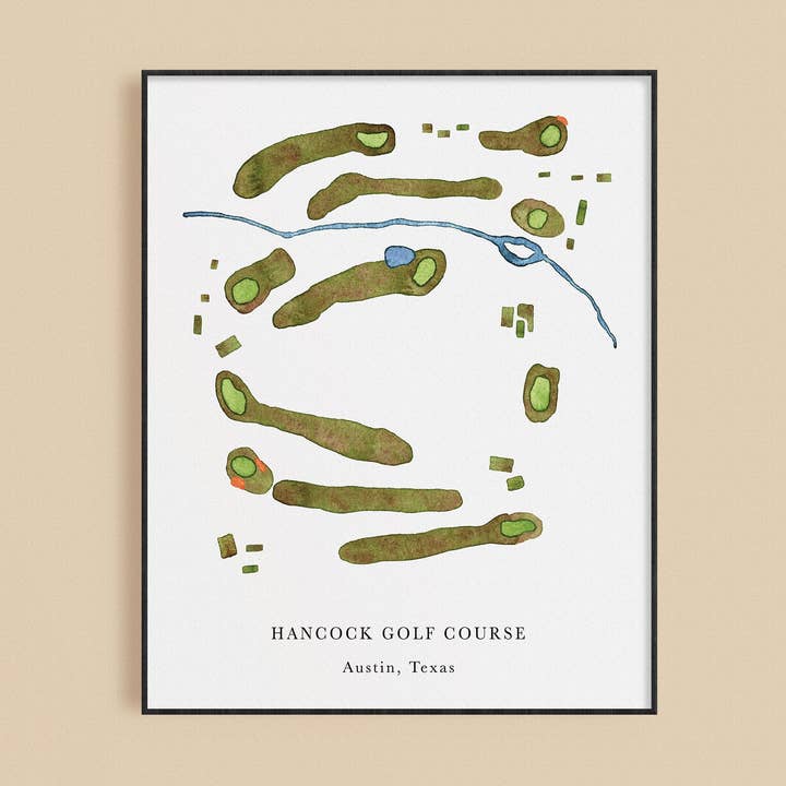Hancock Golf Course Print for wholesale by ally aiken design