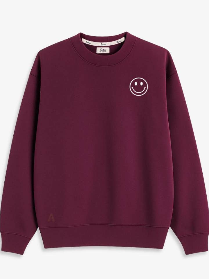 UNISEX-SWEATSHIRT BURGUNDY | SMILE für den Großhandel von Anitials