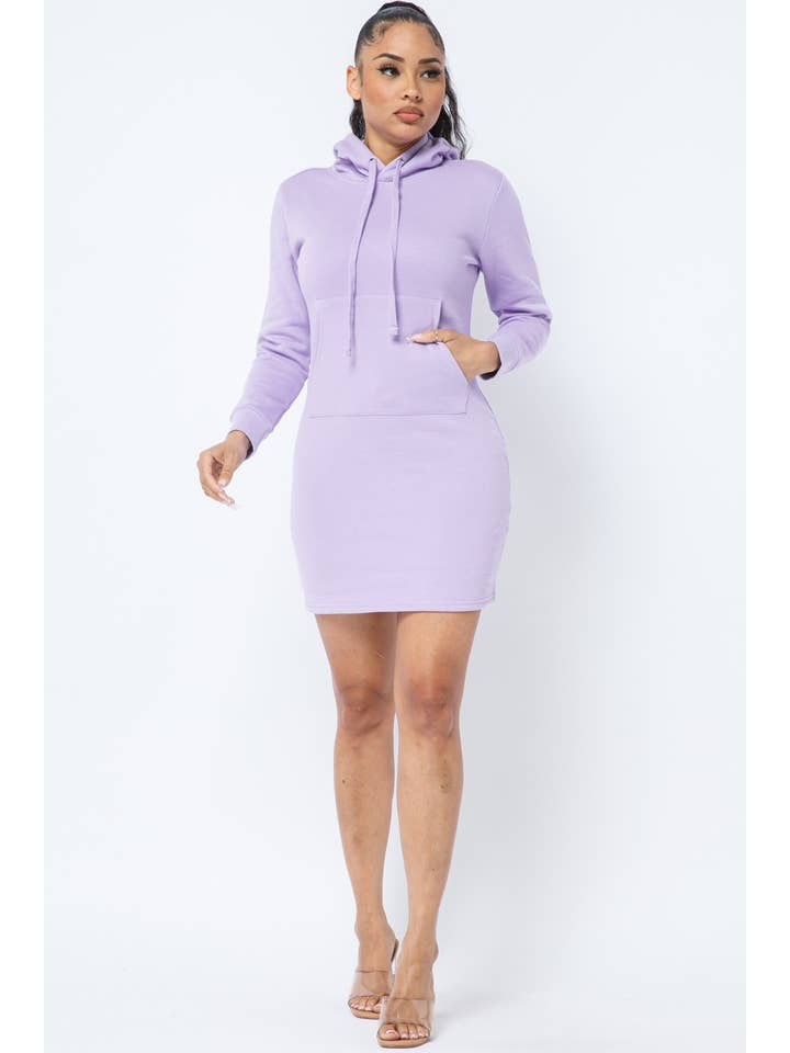 Boswell - Wholesale Dress - Women's - Heavy Fleece Hooded Dress8