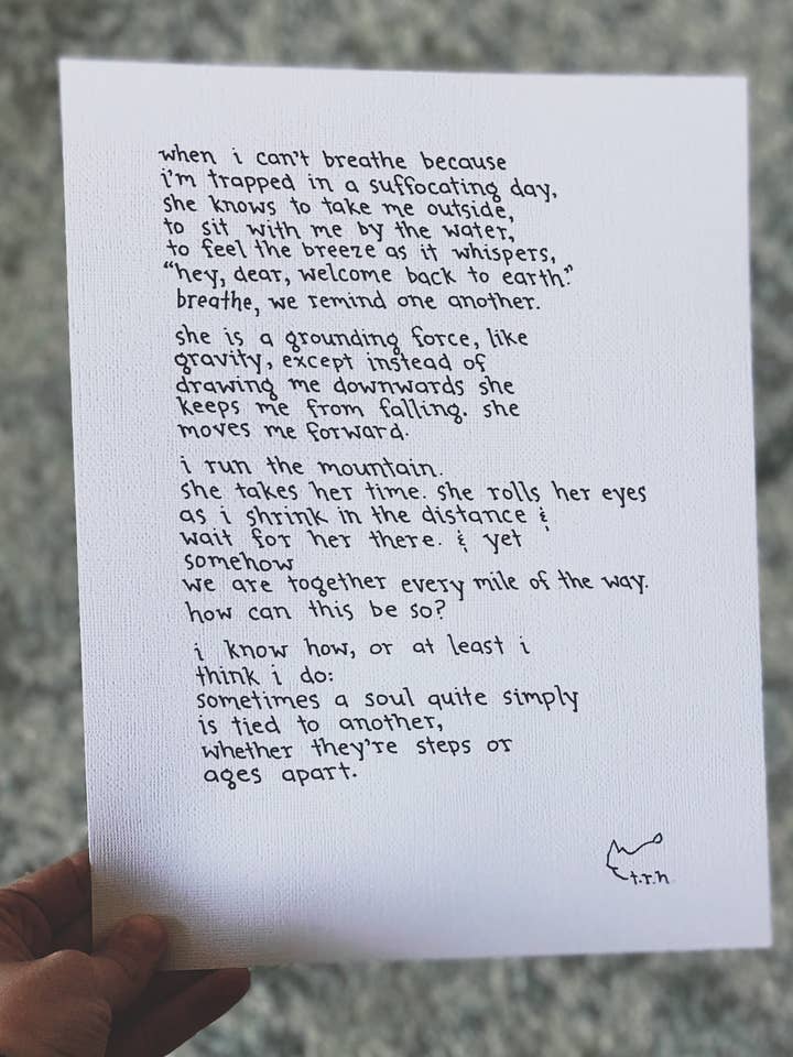 Elle sait qu'il faut m'emmener dehors//Poème pour la vente par NOTESONTHEWAY