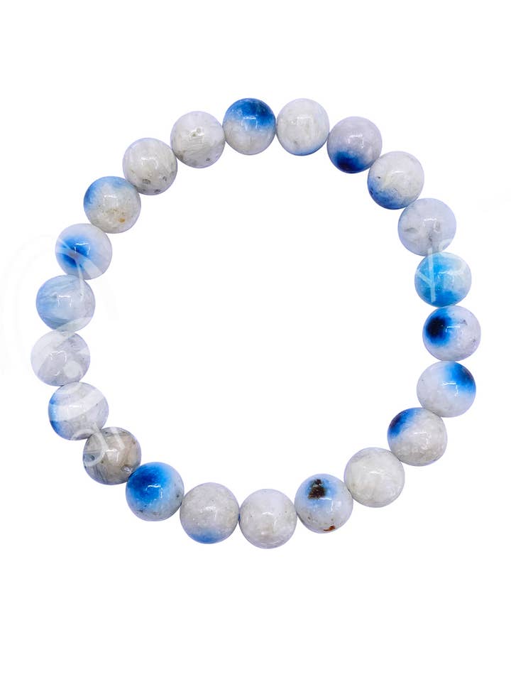 (PC)BRACELET - NAKAURIITE BLUE (8 MM) 7.15-7.25" for wholesale by Oceanic Linkways Inc