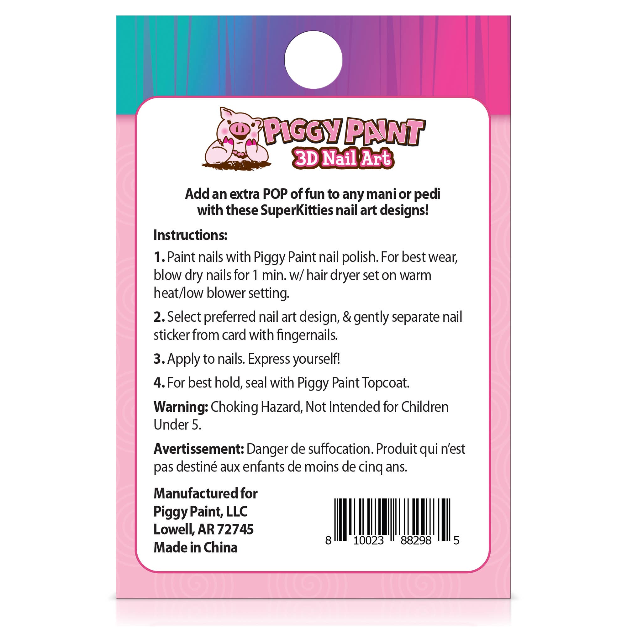 Piggy Paint - Wholesale Nail Art/Decal - 3D SuperKitties Nail Art1