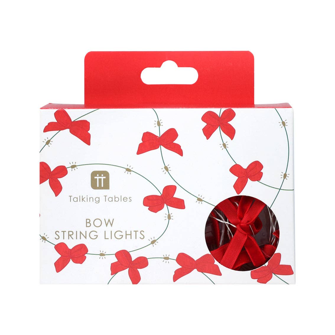 Talking Tables EU - Wholesale String Lights - Candy Christmas Bow String Lights | Christmas Decor |
