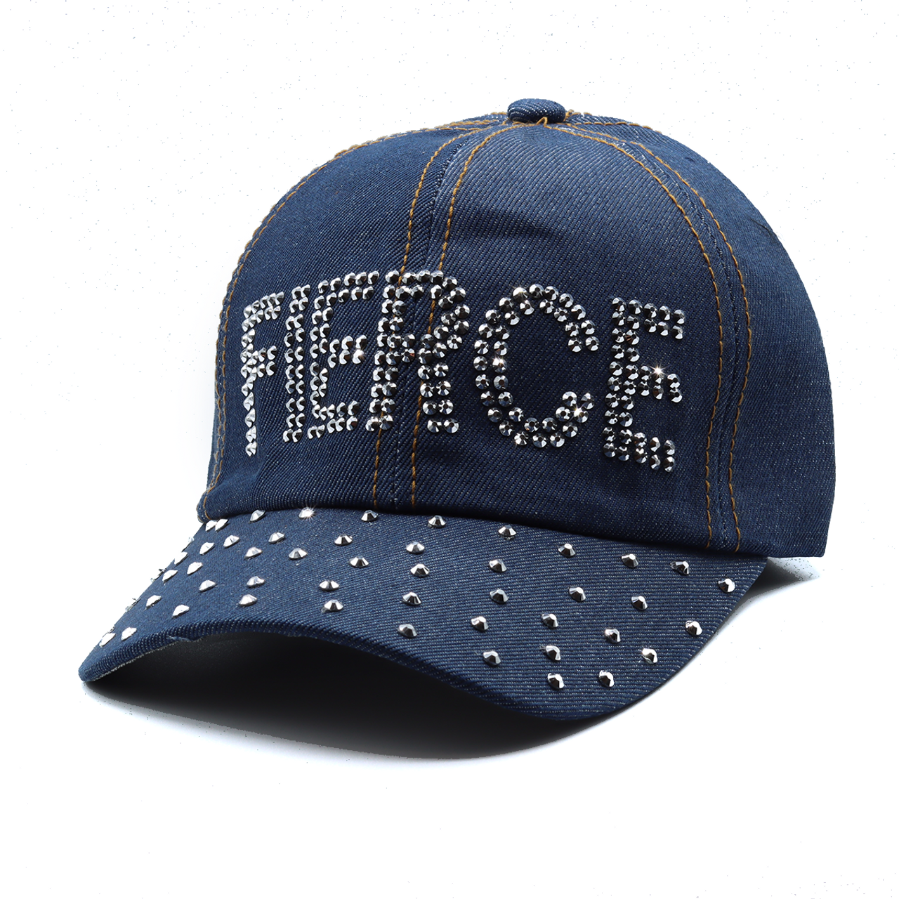 Selini New York - Wholesale Baseball Cap - Women's - 12pcs Assorted Bling Studs Cap - CP94ASST-A1