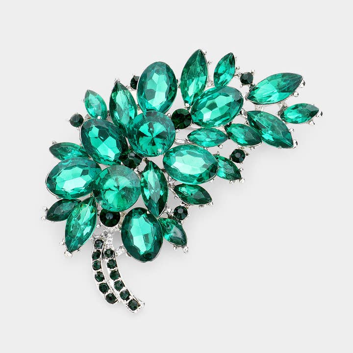 Sensibling Corp. - Wholesale Brooch - Glass Crystal Leaf Pin Brooch6