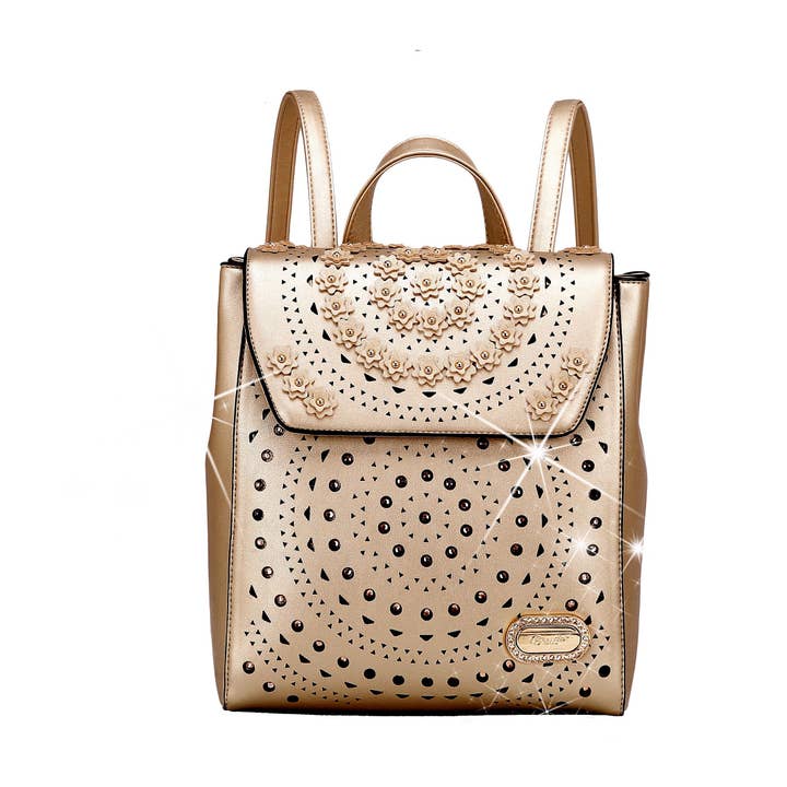 Brangio (Italy) Company Inc. - Wholesale Rugzak - Dames - Brangio Italië Sprankelende Bloemrijke Versierde Rugzak5