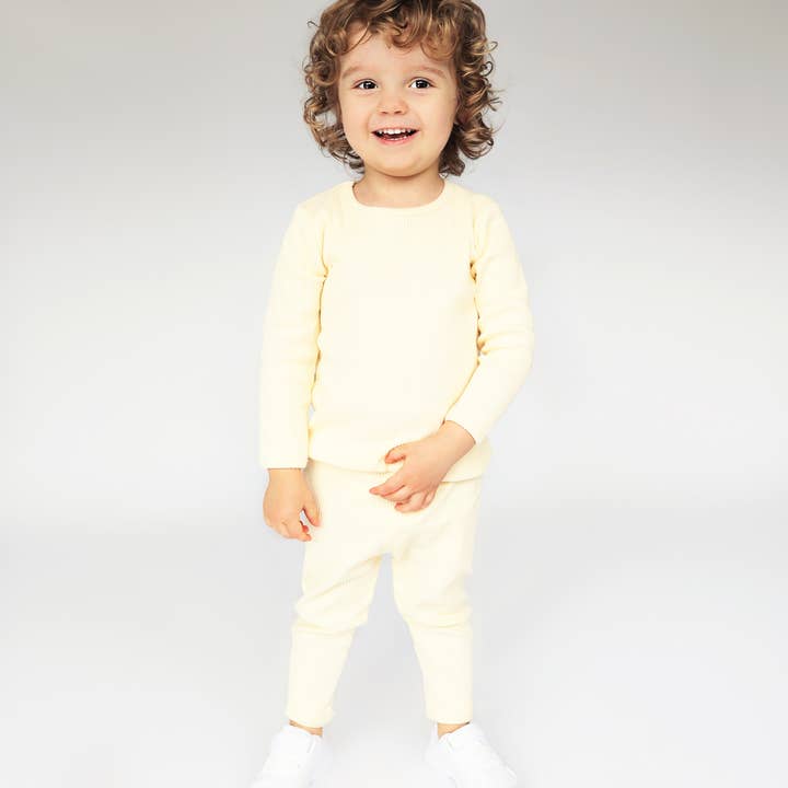 DreamBuy - Wholesale Top & Pant Set - Kids - Personalized Ribbed Lounge Set Pajama Pyjama Tracksuit Pjs
