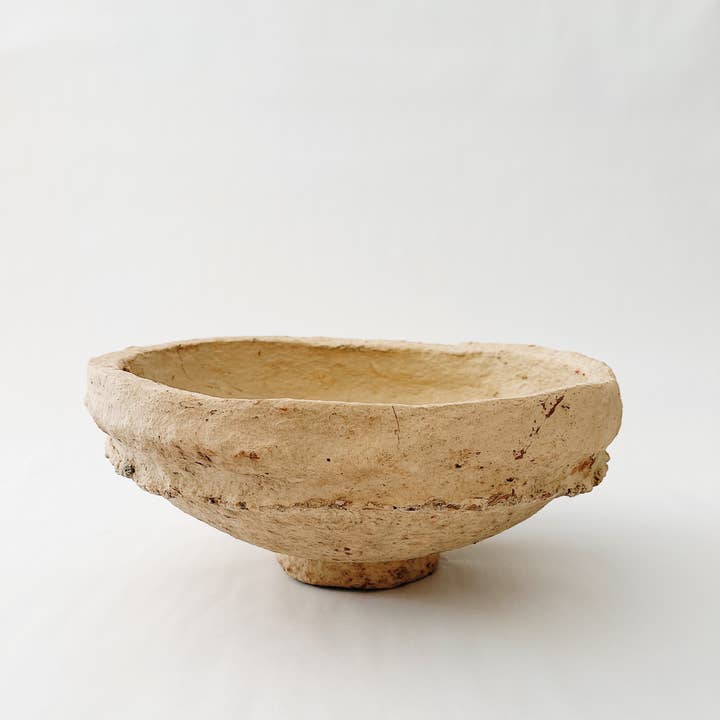 Sandstone & Sage - Wholesale Decorative Plate/Dish/Bowl - Primitive Antique Paper Mache Bowls