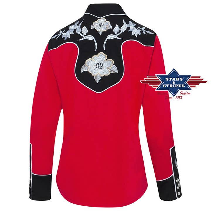 Western blouse - Lynn Red for wholesale by Stars & Stripes®