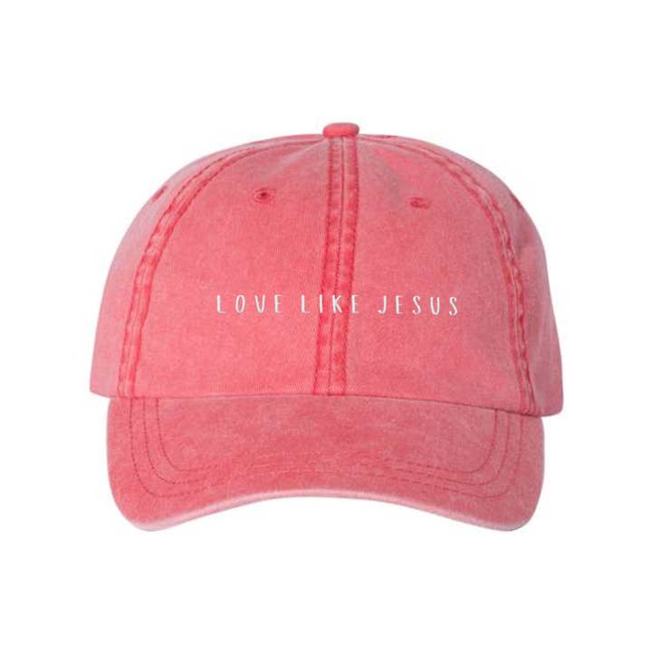Scripted Pearl - Wholesale Baseball Cap - Women's - Love Like Jesus Embroidered Baseball Cap, Christian Ball Hat6