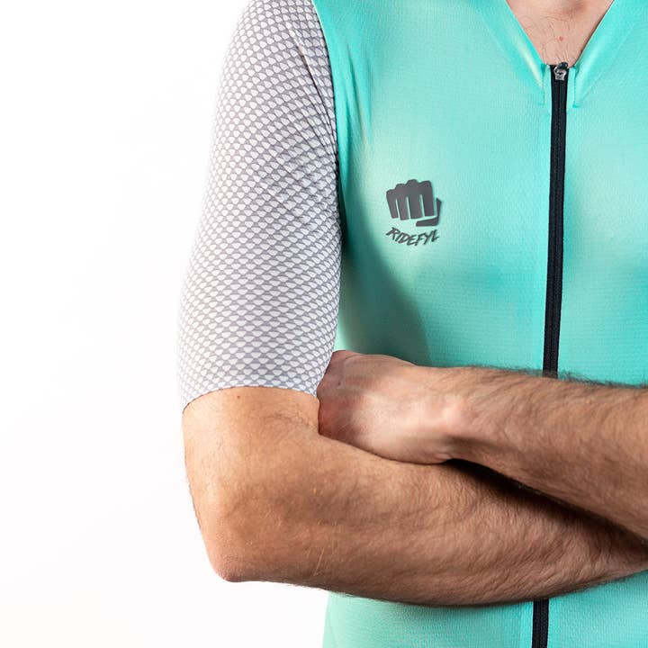 Ridefyl - Wholesale Athletic Top - Men's - Cycling jersey - Mahora Mint2