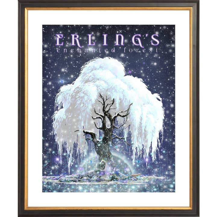 Erling's Enchanted Forest - Venta al por mayor Decoración de pared - Niños y bebés - Bosque Encantado de Erling - Impresión enmarcada INVIERNO6
