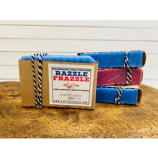 RAZZLE FRAZZLE BAR SOAP /COLD PROCESS /MOISTURIZING for wholesale by dkhandmade