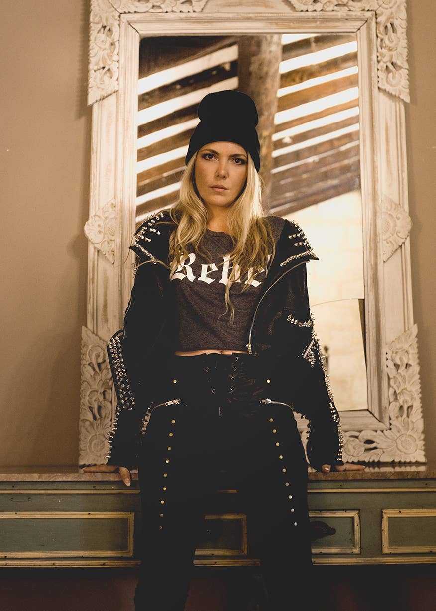 Pretty Attitude Clothing - Wholesale Screen Printed T-Shirt - Women's - Cropped Rebel T Shirt Rock and Roll Concert Graphic Tee3