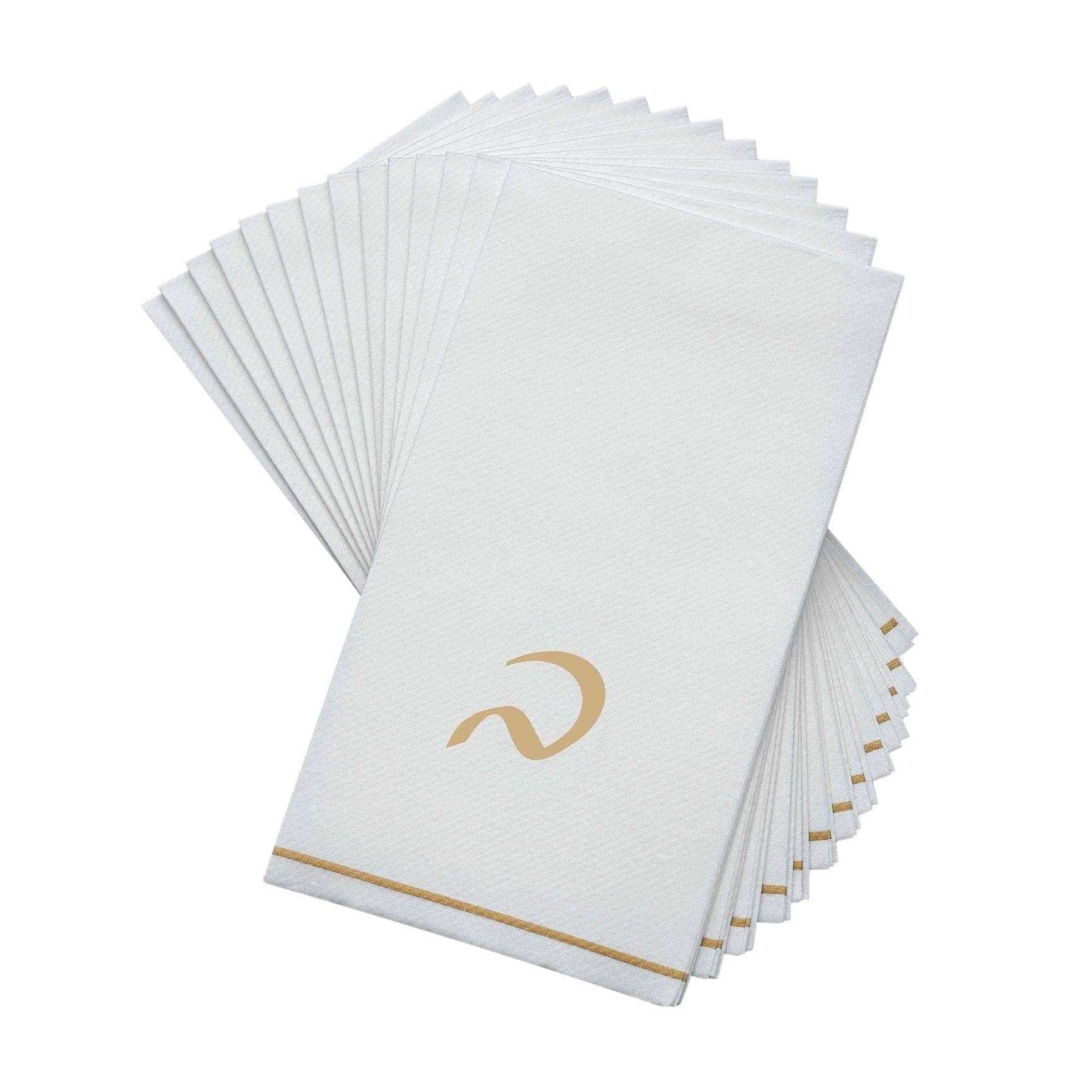 Luxe Party - Wholesale Disposable Napkin - BET Gold Monogram Paper Dinner Napkins | 14 Napkins1