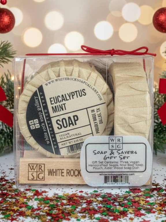 Soap & Savers Gift Set - Holiday Edition for wholesale by White Rock Soap Gallery