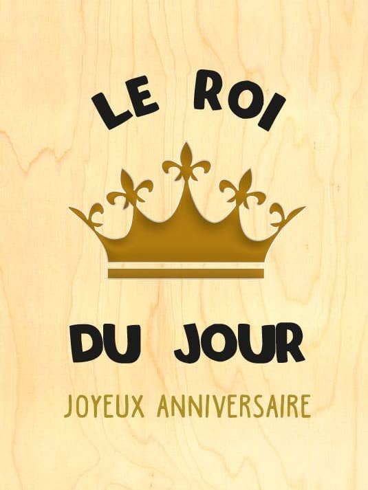 HOUTEN ANSICHTKAART / KONING VAN DE DAG voor wholesale door Hironwoods