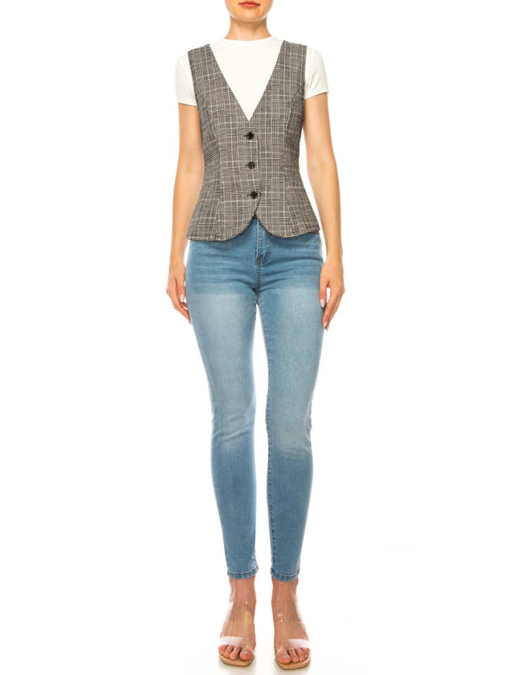 MOA COLLECTION – wholesale Suit vest – Women′s – Women's Dressy Casual Racerback Vest Tuxedo Suit Waistcoat10