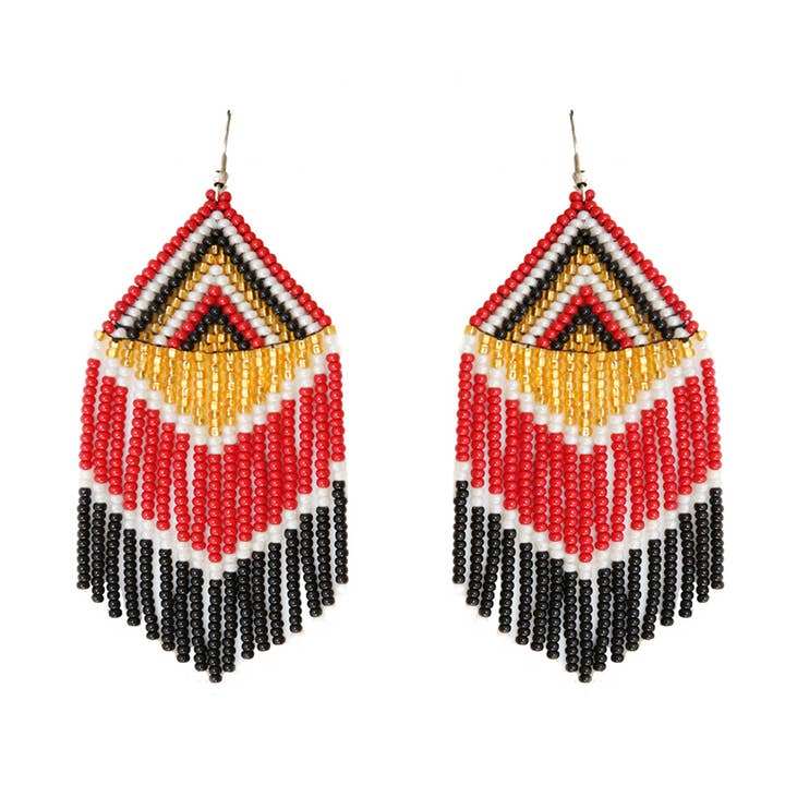 FOSTERIE – Engroshandel Hængeøreringe og creoløreringe – Fire Beaded Øreringe0