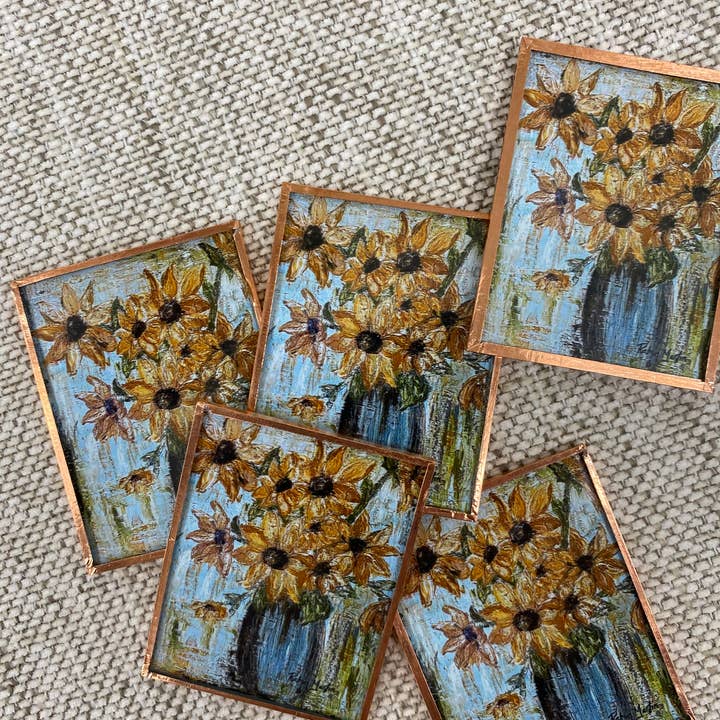 Magnet | « Tournesols » | Œuvre d'art sur pour la vente par Lulu and Tully