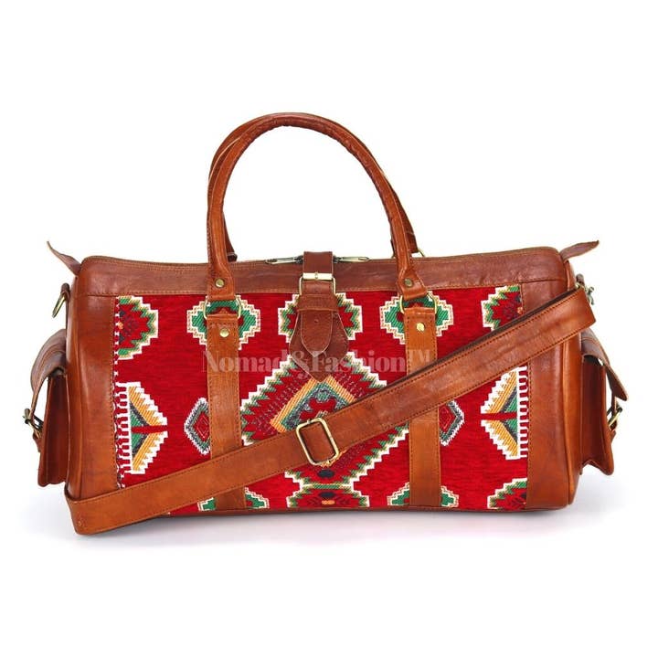 Kilim Mala de Viagem Unisex Pele Genuína Duffle Carro Grande por atacado de NOMAD&FASHION